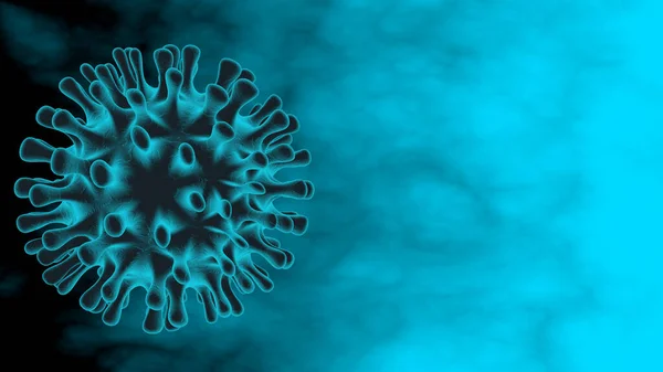 Coronavirus Achtergrond Een Gevaarlijk Pathogeen Virus Dat Longontsteking Veroorzaakt Stockafbeelding