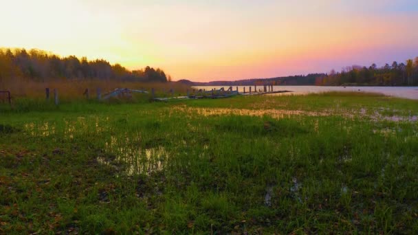 Ocean Surfować Fale Dzikie Północne Morze Elementy Wody Naturalnej — Wideo stockowe