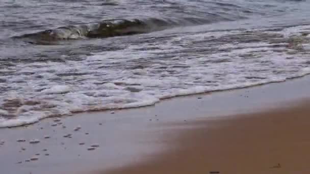Cielo Tempestoso Onda Marina Elementi Acqua Naturale Onde Surf Oceaniche — Video Stock