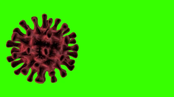 コロナウイルスCovid 19は3Dでバックグラウンドで単離された 肺炎を引き起こす危険な病原性ウイルス — ストック写真
