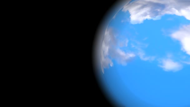 行星地球和蓝色大气紧密相连 从外面看我们的地球 — 图库视频影像