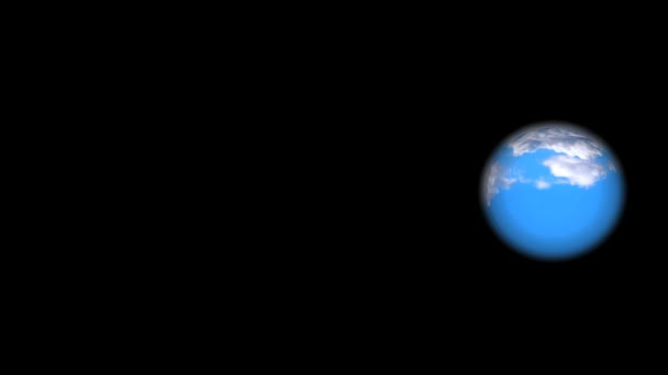 行星地球和蓝色大气紧密相连 从外面看我们的地球 — 图库视频影像