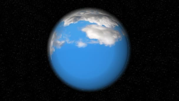 Planeta Země Modrá Atmosféra Blíží Pohled Náš Glóbus Zvenčí — Stock video