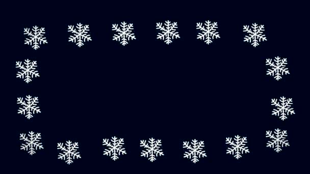 飞雪的背景框架 冬季题词的背景 — 图库视频影像