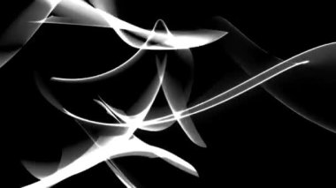 Fantastik sızıntılar, çok renkli ışık arkaplanı. Siyah arkaplana karşı soyut renkli fraktal çizgiler eğrisi.