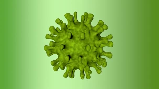Coronavirus Volante Sfondo Virus Infettivo Cellulare Pericoloso Covid — Video Stock