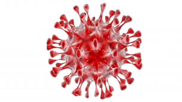 Ιπτάμενος Coronavirus Φόντο Επικίνδυνος Κυτταρικός Λοιμώδης Ιός Covid — Αρχείο Βίντεο