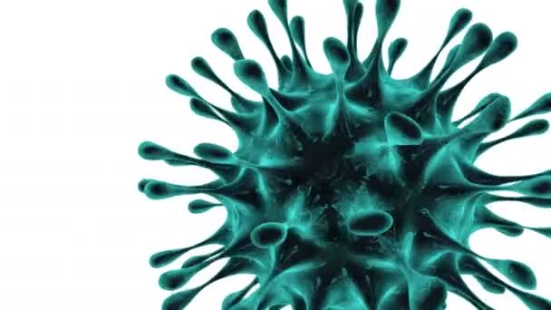 Uçan Coronavirus Boyutlu Arka Plan Tehlikeli Hücresel Bulaşıcı Virüs Covid — Stok video