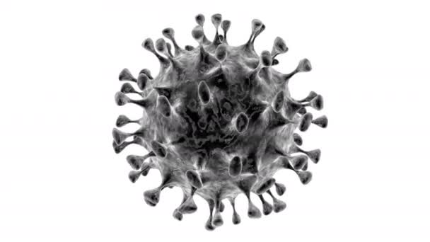 Flying Coronavirus Tło Niebezpieczny Komórkowy Wirus Zakaźny Covid — Wideo stockowe