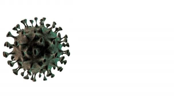 Flying Coronavirus Hintergrund Gefährliches Zelluläres Infektionsvirus Covid — Stockvideo