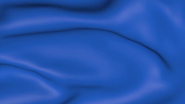 Tenda di seta blu simulazione 3D. — Video Stock