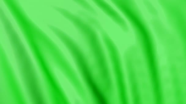 Fabric zelené pozadí v pohybu. — Stock video