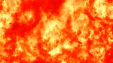 Sağlam bir ateş sahası. Patlayıcı güçlü kırmızı alev.