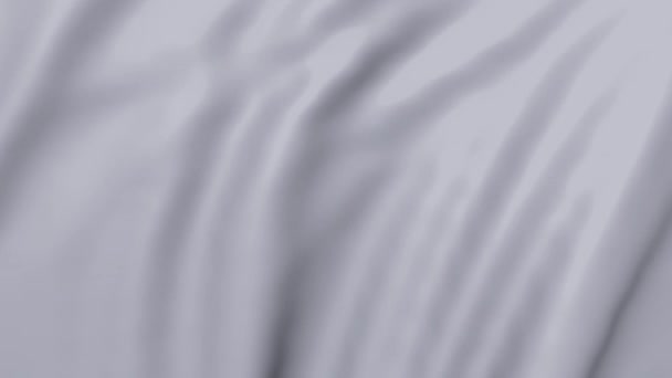 Weiß Flattert Das Tuch Wellen Von Leinwand Hintergrund Stoff — Stockvideo