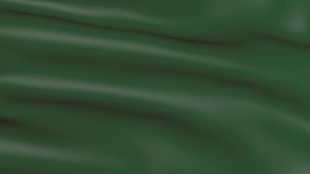Zielone Fale Tkanin Streszczenie Tkaniny Płótno Skręty Fałdami — Wideo stockowe