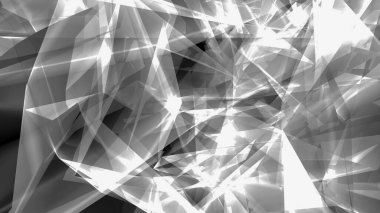 Üç boyutlu soyut gri geometrik şekiller. Arkaplan çizgiler ve formlarla gerçeküstü..