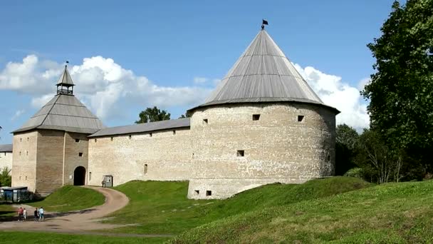 Stará Pevnost Ladoga Rusku Starobylé Hlavní Město Otevřeno Pro Turisty — Stock video