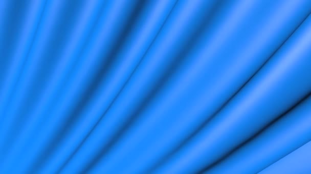 Waves Blue Cloth Blowing Wind Background Matter Motion Animated — Stock Video