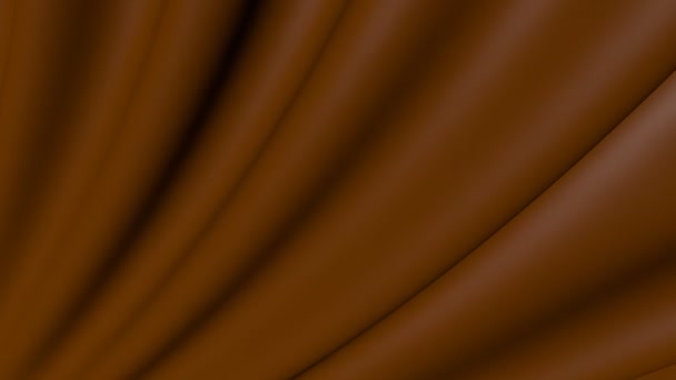 Chocolate Brown Waves Silk Solid Background Fabric Backdrop Canvas Sateen — Stock Video