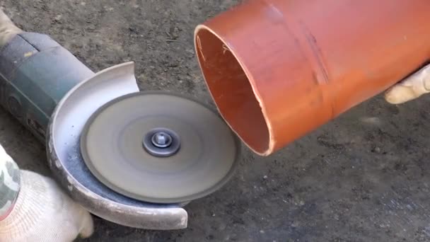 Процес будівництва токарних труб Техніка . — стокове відео