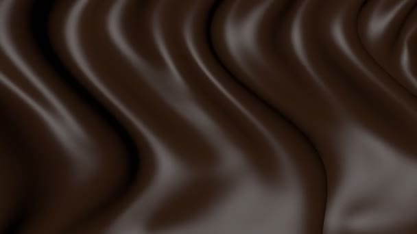Flux Liquide Chocolat Mouvement Abstrait Matière Brune — Video