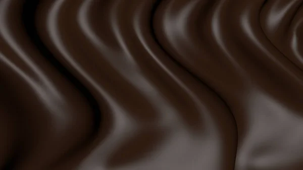 Chocolade Vloeistofstromen Abstracte Beweging Van Bruine Materie Rechtenvrije Stockfoto's