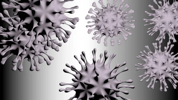 Een Gevaarlijk Pathogeen Covid Virus Dat Longontsteking Veroorzaakt Stockfoto