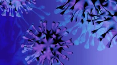 Covid-19 Corona virüsü harekete geçti. Virüsün lifli işlemleri diğer hücreleri delip geçiyor..