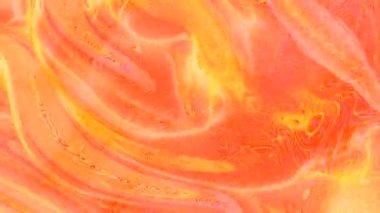 Erimiş plazma akışlarının arka planı. Magma kütleli turuncu dalgaların soyut hareketi.