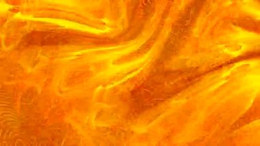 Erimiş plazma akışlarının arka planı. Magma kütleli turuncu dalgaların soyut hareketi.