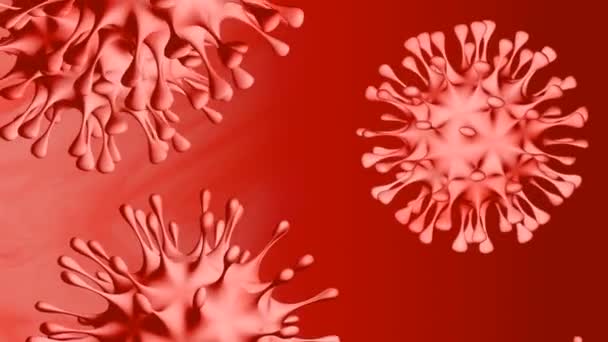 Covid Corona病毒在运动这种病毒的纤维化过程渗透到其他细胞 — 图库视频影像