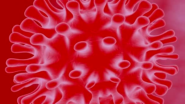 Covid Corona病毒在运动这种病毒的纤维化过程渗透到其他细胞 — 图库视频影像