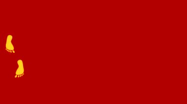 İnsan izleri var. Hareket eden çizgi film izleri.