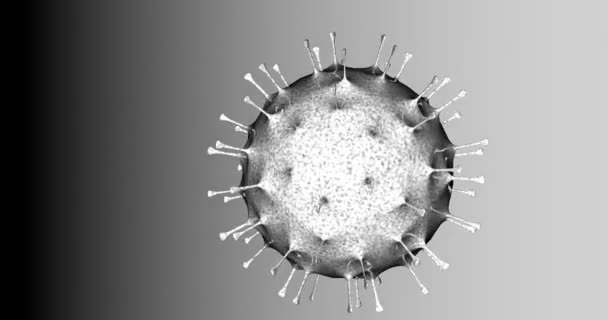 Covid Corona Virus Beweging Filamenteuze Processen Van Dit Virus Dringen — Stockvideo