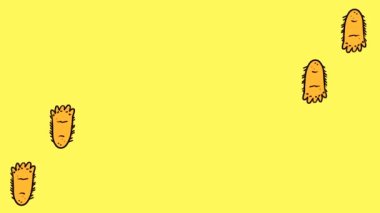 Yürüyen bir kocaayak gibi. Kocaayak ayak ayak izleri komiktir..