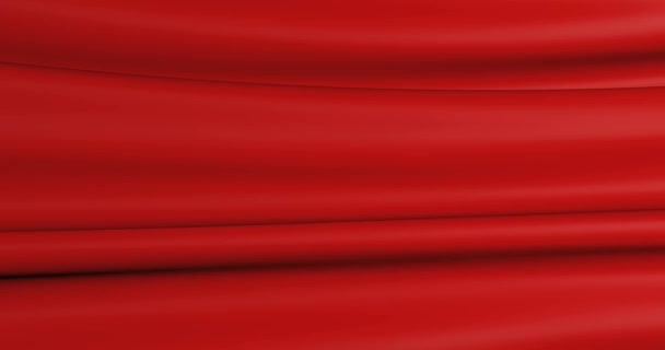 Background Red Swaying Folded Fabric Waves Fabric Motion — Stock Video