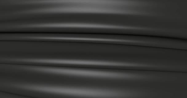Fond Tissu Plié Oscillant Noir Vagues Tissu Mouvement — Video