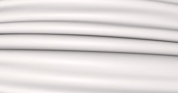 Arrière Plan Tissu Plié Ondulé Blanc Vagues Tissu Mouvement — Video