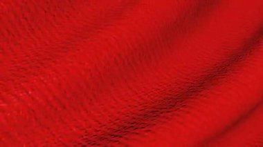 Kanat çırpan kırmızı kumaş dokusu. Hareket halindeki soyut tuval.