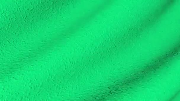 Flatternde Textur Holprige Grüne Oberfläche Abstrakte Leinwand Bewegtem Stoff — Stockvideo