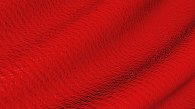 Kanat çırpan kırmızı kumaş dokusu. Hareket halindeki soyut tuval.