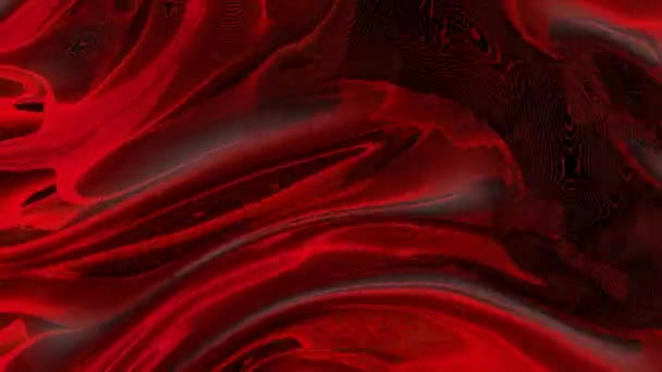 Roter Hintergrund Fadenförmiger Sich Schneidender Teilchen Abstrakte Bewegung Von Wellen — Stockvideo