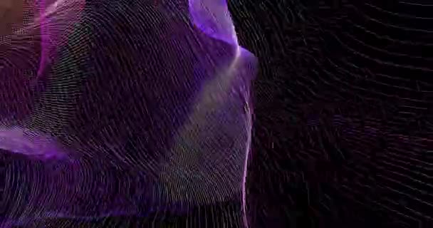 Voile Abstrait Maille Fine Mouvement Contexte Des Éléments Mobiles Dans — Video