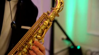 Ermeni müzik klarneti. Klarnet çal. Müzisyen klarnet çalar. Woodwind müzik aleti.