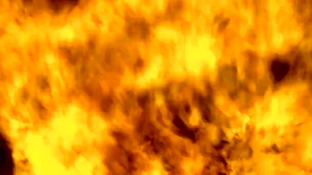 Fuego lava continua quema. — Vídeos de Stock