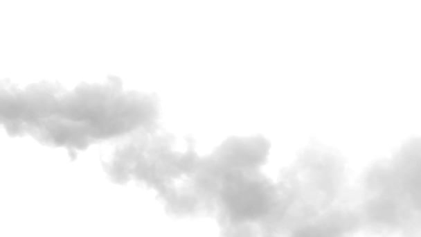 从工厂的烟囱冒出的烟 化学品和蒸汽对大气的污染 — 图库视频影像