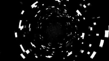 Dönen ışığın hipnotik parıltısı. Hareket eden ışınların monoton titreşimleri.