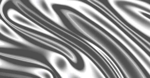 抽象的灰线在波浪中流动 帆布的背景在摇晃 — 图库视频影像