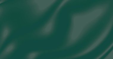 Yeşil kumaş 3 boyutlu hareket ediyor. Tuvalin arka planı sallanıyor..