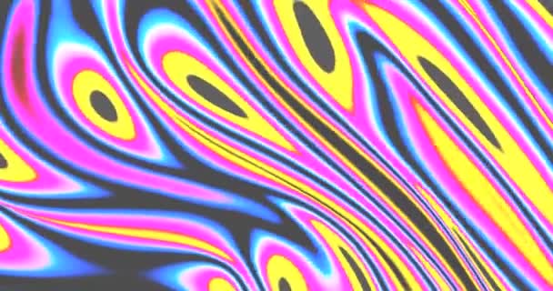 Tessuto Arcobaleno Sta Muovendo Sfondo Della Tela Multicolore Ondeggiante — Video Stock